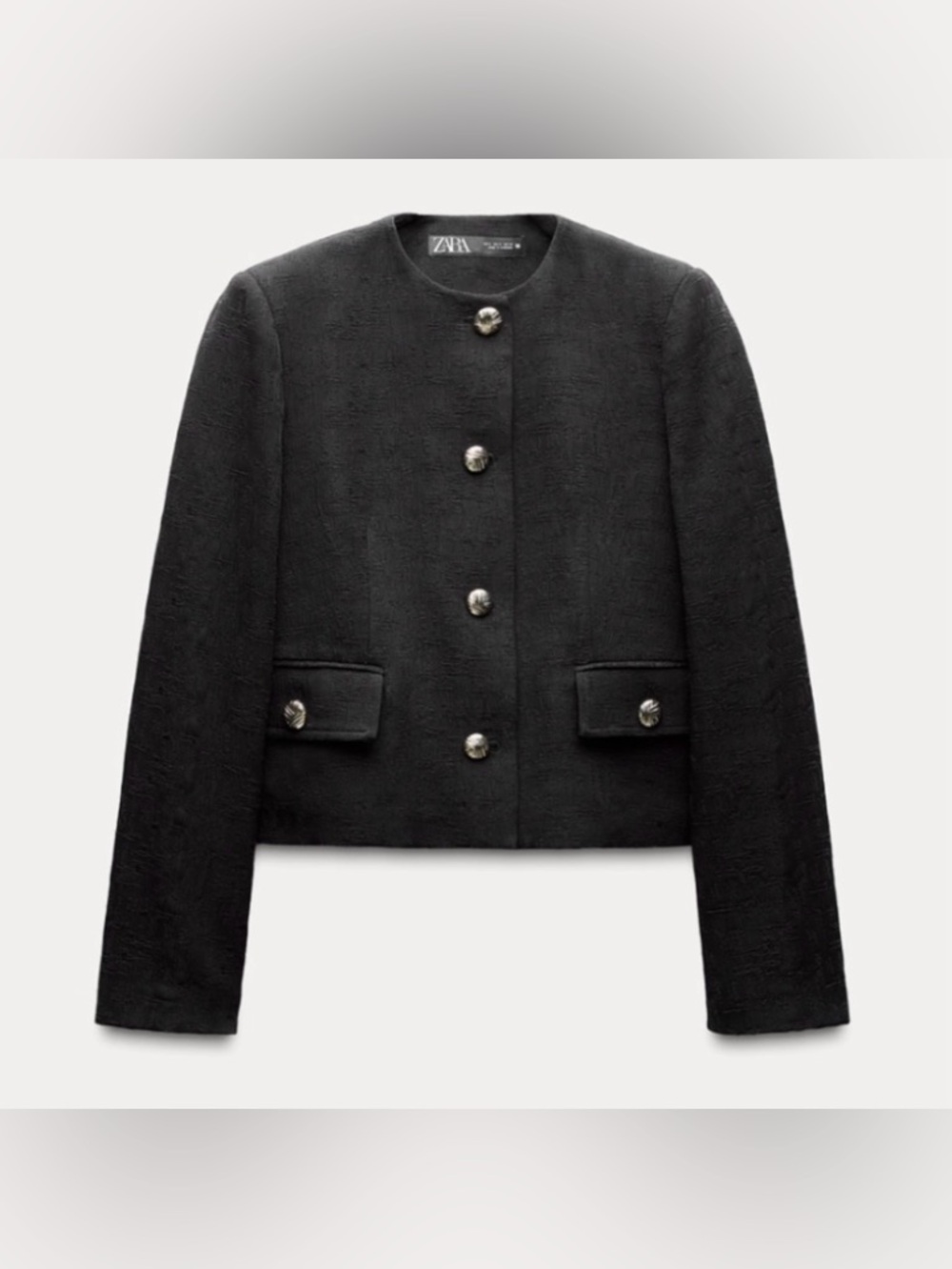 New ZARA Golden Button Black Blazer - Picture 1 of 6